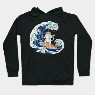 Cat Surfing Hoodie